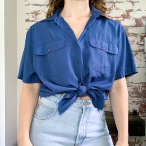 Vintage Alice Stuart Blue Button Up